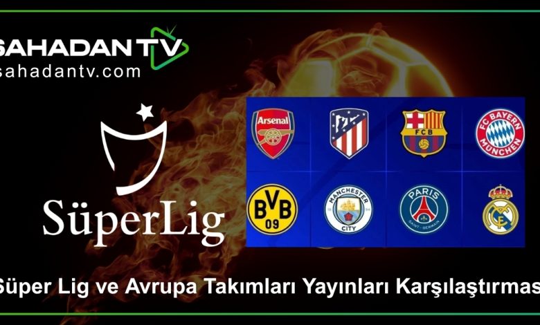 Süper Lig ve Avrupa Takımları Yayınları Karşılaştırması
